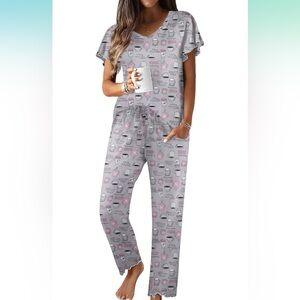 Coffee Loungewear Pajamas Set